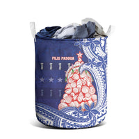 Northern Mariana Islands Christmas Laundry Basket Seashell Xmas Tree Tribal Waves DT05 - Polynesian Pride