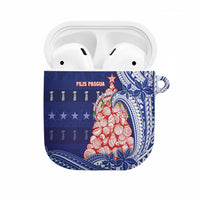 Northern Mariana Islands Christmas AirPods Case Seashell Xmas Tree Tribal Waves DT05 Navy - Polynesian Pride