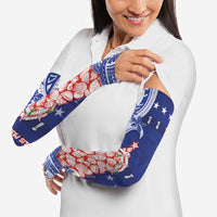 Northern Mariana Islands Christmas Arm Sleeves Seashell Xmas Tree Tribal Waves DT05 - Polynesian Pride