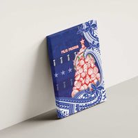 Northern Mariana Islands Christmas Canvas Wall Art Seashell Xmas Tree Tribal Waves - Polynesian Pride