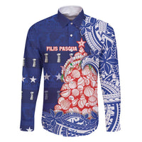 Northern Mariana Islands Christmas Family Matching Off Shoulder Maxi Dress and Hawaiian Shirt Seashell Xmas Tree Tribal Waves - Polynesian Pride