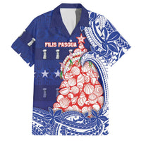Northern Mariana Islands Christmas Family Matching Off Shoulder Short Dress and Hawaiian Shirt Seashell Xmas Tree Tribal Waves - Polynesian Pride