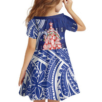 Northern Mariana Islands Christmas Family Matching Summer Maxi Dress and Hawaiian Shirt Seashell Xmas Tree Tribal Waves - Polynesian Pride