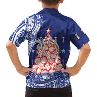 Northern Mariana Islands Christmas Hawaiian Shirt Seashell Xmas Tree Tribal Waves DT05 - Polynesian Pride