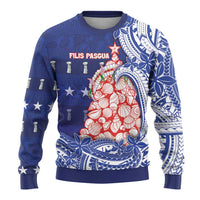 Northern Mariana Islands Christmas Ugly Christmas Sweater Seashell Xmas Tree Tribal Waves - Polynesian Pride