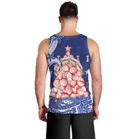 Northern Mariana Islands Christmas Men Tank Top Seashell Xmas Tree Tribal Waves DT05 - Polynesian Pride