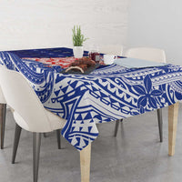 Northern Mariana Islands Christmas Tablecloth Seashell Xmas Tree Tribal Waves DT05 - Polynesian Pride
