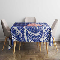Northern Mariana Islands Christmas Tablecloth Seashell Xmas Tree Tribal Waves DT05 - Polynesian Pride