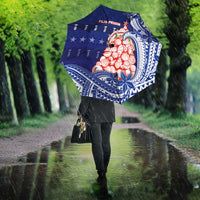 Northern Mariana Islands Christmas Umbrella Seashell Xmas Tree Tribal Waves - Polynesian Pride