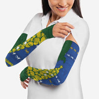 Solomon Islands Christmas Arm Sleeves Seashell Xmas Tree Tribal Waves DT05 - Polynesian Pride