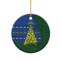 Solomon Islands Christmas Ceramic Ornament Seashell Xmas Tree Tribal Waves - Polynesian Pride