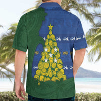Solomon Islands Christmas Hawaiian Shirt Seashell Xmas Tree Tribal Waves DT05 - Polynesian Pride