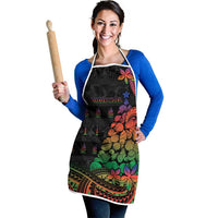 New Caledonia Christmas Apron Seashell Xmas Tree Tribal Waves DT05 - Polynesian Pride