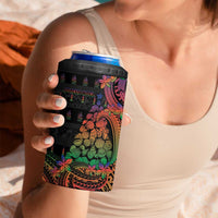 New Caledonia Christmas 4 in 1 Can Cooler Tumbler Seashell Xmas Tree Tribal Waves - Polynesian Pride