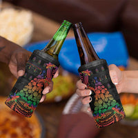 New Caledonia Christmas 4 in 1 Can Cooler Tumbler Seashell Xmas Tree Tribal Waves - Polynesian Pride