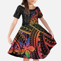 New Caledonia Christmas Family Matching Summer Maxi Dress and Hawaiian Shirt Seashell Xmas Tree Tribal Waves - Polynesian Pride