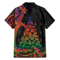 New Caledonia Christmas Family Matching Tank Maxi Dress and Hawaiian Shirt Seashell Xmas Tree Tribal Waves - Polynesian Pride