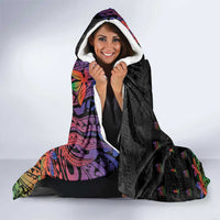 New Caledonia Christmas Hooded Blanket Seashell Xmas Tree Tribal Waves DT05 - Polynesian Pride