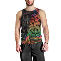 New Caledonia Christmas Men Tank Top Seashell Xmas Tree Tribal Waves DT05 - Polynesian Pride
