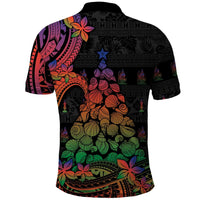 New Caledonia Christmas Polo Shirt Seashell Xmas Tree Tribal Waves DT05 - Polynesian Pride