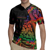 New Caledonia Christmas Rugby Jersey Seashell Xmas Tree Tribal Waves DT05 - Polynesian Pride