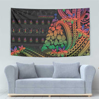 New Caledonia Christmas Tapestry Seashell Xmas Tree Tribal Waves - Polynesian Pride
