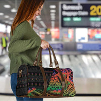 New Caledonia Christmas Travel Bag Seashell Xmas Tree Tribal Waves - Polynesian Pride