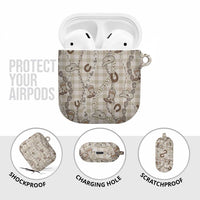 Hawaii Palaka Cowboy AirPods Case Shell Maile Lei With Western Patterns - Polynesian Pride