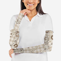 Hawaii Palaka Cowboy Arm Sleeves Shell Maile Lei With Western Patterns DT05 - Polynesian Pride