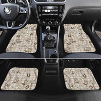 Hawaii Palaka Cowboy Car Mats Shell Maile Lei With Western Patterns - Polynesian Pride