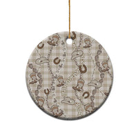Hawaii Palaka Cowboy Ceramic Ornament Shell Maile Lei With Western Patterns DT05 - Polynesian Pride