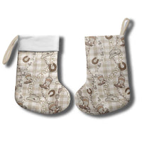 Hawaii Palaka Cowboy Christmas Stocking Shell Maile Lei With Western Patterns DT05 - Polynesian Pride