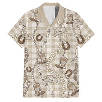Hawaii Palaka Cowboy Family Matching Puletasi and Hawaiian Shirt Shell Maile Lei With Western Patterns - Polynesian Pride