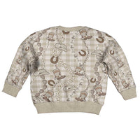 Hawaii Palaka Cowboy Kid Ugly Christmas Sweater Shell Maile Lei With Western Patterns DT05 - Polynesian Pride