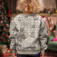 Hawaii Palaka Cowboy Kid Ugly Christmas Sweater Shell Maile Lei With Western Patterns DT05 - Polynesian Pride