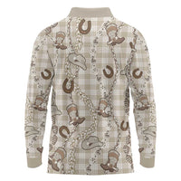 Hawaii Palaka Cowboy Long Sleeve Polo Shirt Shell Maile Lei With Western Patterns DT05 - Polynesian Pride