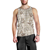Hawaii Palaka Cowboy Men Tank Top Shell Maile Lei With Western Patterns DT05 - Polynesian Pride