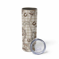 Hawaii Palaka Cowboy Skinny Tumbler Shell Maile Lei With Western Patterns - Polynesian Pride