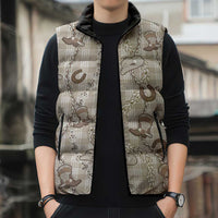 Hawaii Palaka Cowboy Sleeveless Puffer Jacket Shell Maile Lei With Western Patterns DT05 - Polynesian Pride