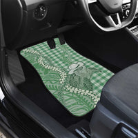 Green Hawaii Palaka Cowboy Turtle Car Mats Hawaiian Paniolo Puakenikeni Maile Lei - Polynesian Pride