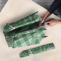 Green Hawaii Palaka Cowboy Turtle Umbrella Hawaiian Paniolo Puakenikeni Maile Lei - Polynesian Pride