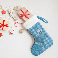 Blue Hawaii Palaka Cowboy Turtle Christmas Stocking Hawaiian Paniolo Puakenikeni Maile Lei - Polynesian Pride