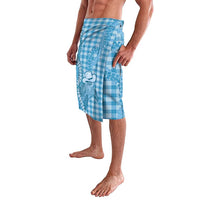 Blue Hawaii Palaka Cowboy Turtle Lavalava Hawaiian Paniolo Puakenikeni Maile Lei - Polynesian Pride