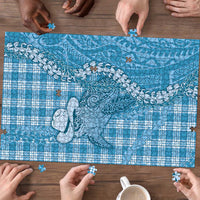 Blue Hawaii Palaka Cowboy Turtle Puzzle Hawaiian Paniolo Puakenikeni Maile Lei - Polynesian Pride