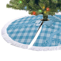 Blue Hawaii Palaka Cowboy Turtle Tree Skirt Hawaiian Paniolo Puakenikeni Maile Lei DT05 - Polynesian Pride