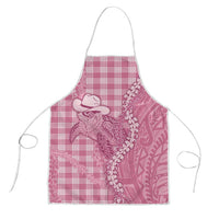 Pink Hawaii Palaka Cowboy Turtle Apron Hawaiian Paniolo Puakenikeni Maile Lei DT05 Pink - Polynesian Pride