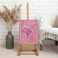 Pink Hawaii Palaka Cowboy Turtle Canvas Wall Art Hawaiian Paniolo Puakenikeni Maile Lei - Polynesian Pride