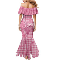 Pink Hawaii Palaka Cowboy Turtle Mermaid Dress Hawaiian Paniolo Puakenikeni Maile Lei - Polynesian Pride