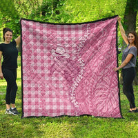 Pink Hawaii Palaka Cowboy Turtle Quilt Hawaiian Paniolo Puakenikeni Maile Lei - Polynesian Pride