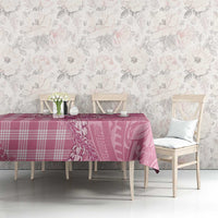 Pink Hawaii Palaka Cowboy Turtle Tablecloth Hawaiian Paniolo Puakenikeni Maile Lei - Polynesian Pride